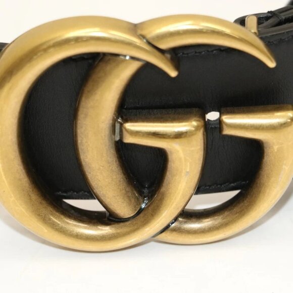 Gucci GG Marmont Web Belt Canvas Leather Size 70X30 - Green/Red/Black/Gold - Picture 9 of 14